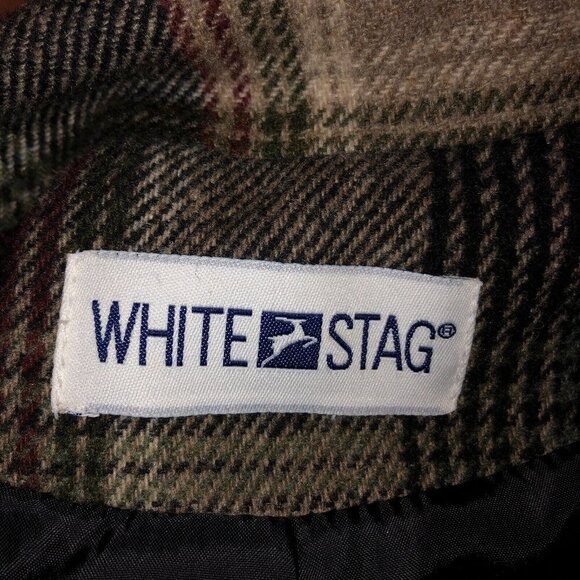 VTG White Stag Womens 1X  Brown Plaid 3 Button Front Blazer Jacket Academia - Picture 10 of 10